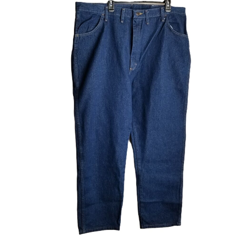Rustler Mens Jeans 44x32 Dark Wash Regular Fit Straight Leg Denim NWT